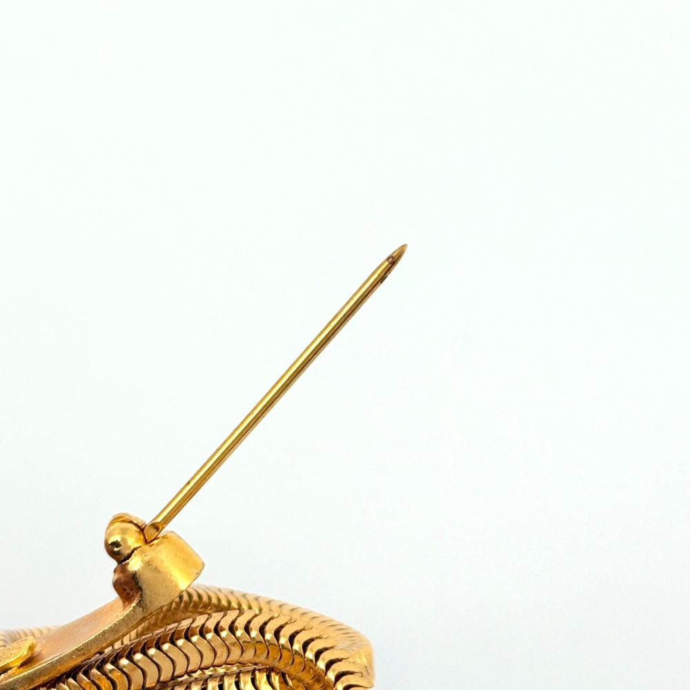CHANEL Gold Logo Brooch - Picture 3 of 5